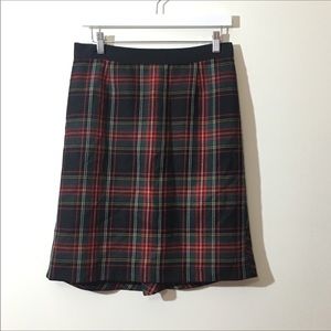 JCrew Tartan Print Aline skirt with back pleat 8